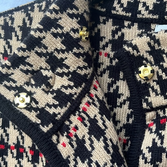 NWT Anne Klein Houndstooth Sweater Cardigan.  SzLG - Picture 11 of 16